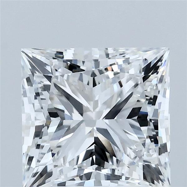 2.50 Carat Princess Shaped, Ideal Cut, E Color, VS1 Clarity, IGI Certified Lab Grown Diamond