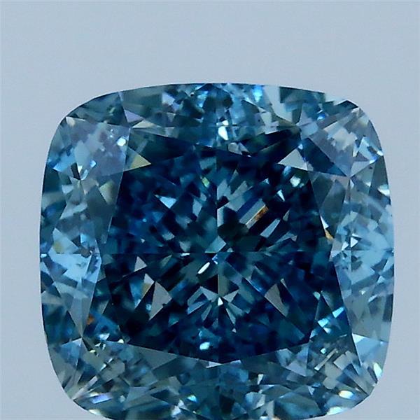 2.63 Carat Cushion Shaped, Ideal Cut, FANCY VIVID BLUE Color, VS1 Clarity, IGI Certified Lab Grown Diamond