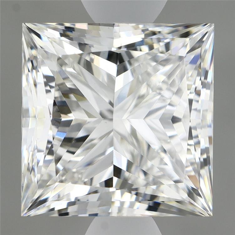 3.80 Carat Princess Shaped, Ideal Cut, F Color, VVS2 Clarity, IGI Certified Lab Grown Diamond