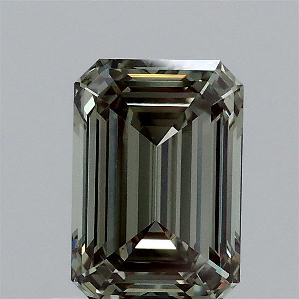 1.04 Carat Emerald Shaped, Ideal Cut, FANCY INTENSE GREEN Color, VS2 Clarity, IGI Certified Lab Grown Diamond