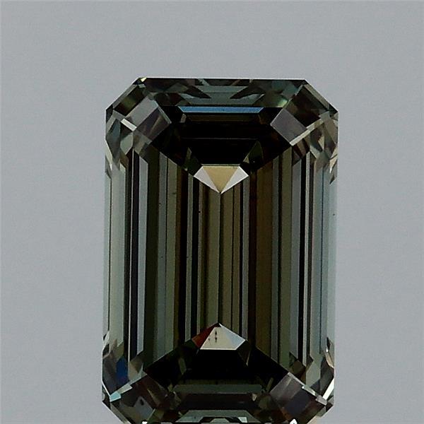 1.38 Carat Emerald Shaped, Ideal Cut, FANCY INTENSE GREEN Color, VS1 Clarity, IGI Certified Lab Grown Diamond