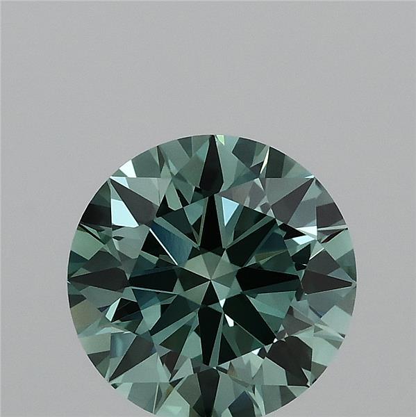 2.09 Carat Round Shaped, Ideal Cut, FANCY VIVID GREEN Color, VVS1 Clarity, IGI Certified Lab Grown Diamond