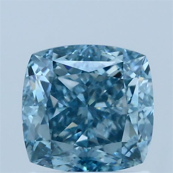 1.61 Carat Cushion Shaped, Ideal Cut, FANCY VIVID BLUE Color, VS1 Clarity, IGI Certified Lab Grown Diamond