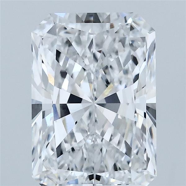 2.10 Carat Radiant Shaped, Ideal Cut, D Color, VVS2 Clarity, IGI Certified Lab Grown Diamond