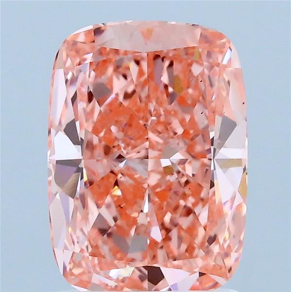 2.02 Carat Cushion Shaped, Ideal Cut, FANCY VIVID PINK Color, VS1 Clarity, IGI Certified Lab Grown Diamond