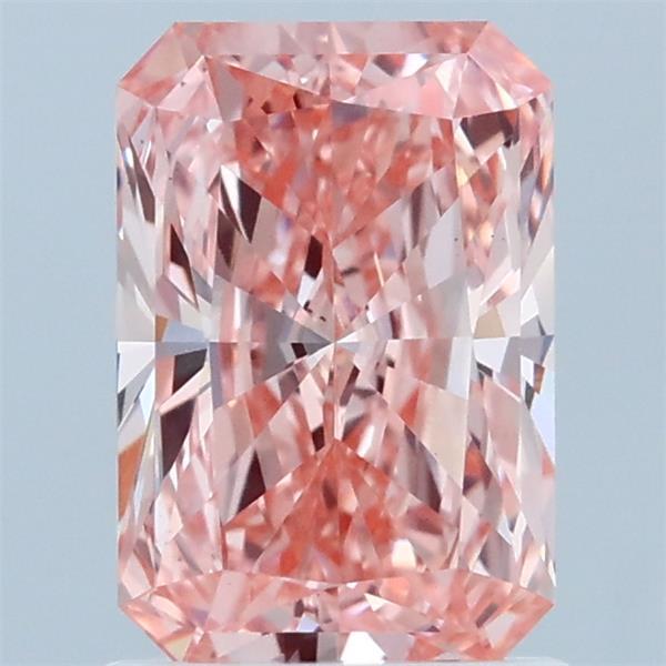 1.52 Carat Radiant Shaped, Ideal Cut, FANCY VIVID PINK Color, VS1 Clarity, IGI Certified Lab Grown Diamond