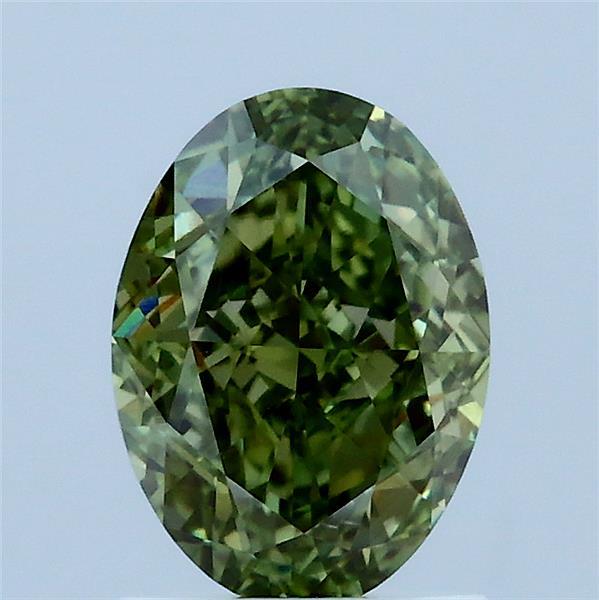 1.61 Carat Oval Shaped, Very Good Cut, FANCY VIVID GREEN Color, VS2 Clarity, IGI Certified Lab Grown Diamond