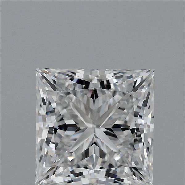 4.05 Carat Princess Shaped, Ideal Cut, E Color, VVS2 Clarity, IGI Certified Lab Grown Diamond
