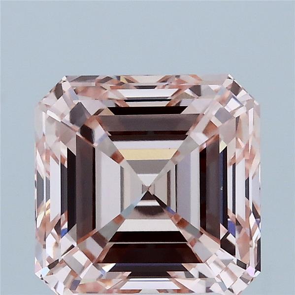 3.09 Carat Asscher Shaped, Excellent Cut, FANCY INTENSE PINK Color, VVS2 Clarity, IGI Certified Lab Grown Diamond