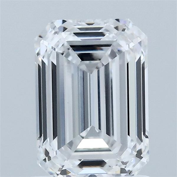 1.51 Carat Emerald Shaped, Ideal Cut, D Color, VVS2 Clarity, IGI Certified Lab Grown Diamond