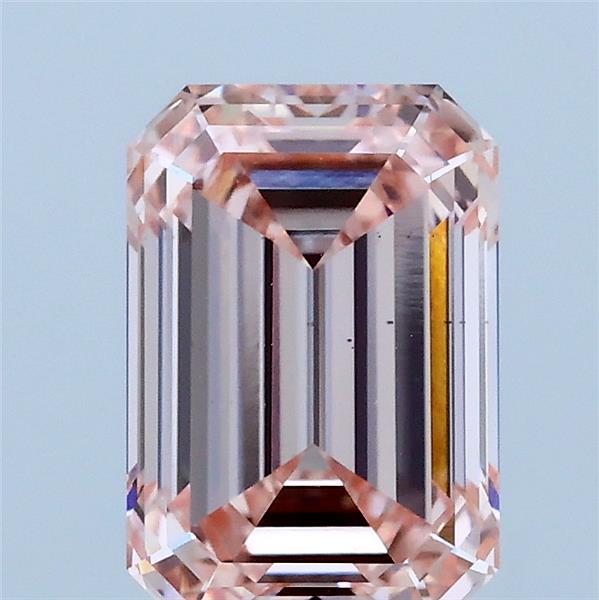 2.02 Carat Emerald Shaped, Ideal Cut, FANCY INTENSE PINK Color, VS1 Clarity, IGI Certified Lab Grown Diamond