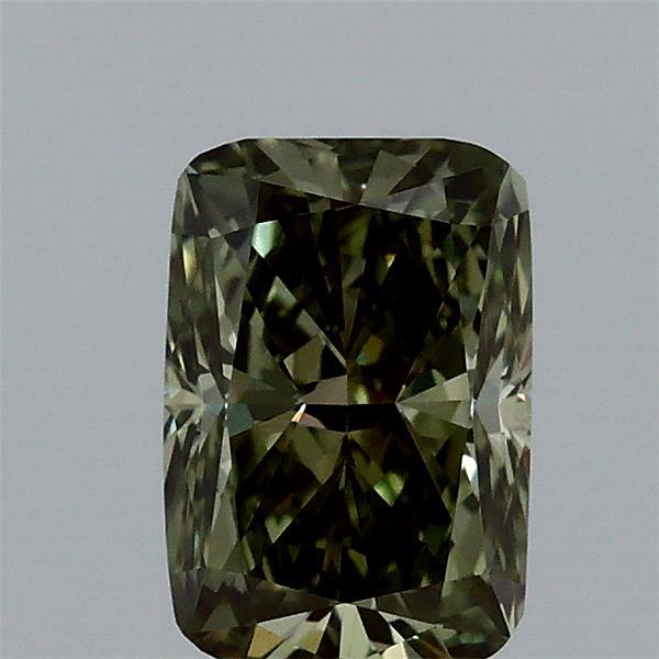 0.96 Carat Cushion Shaped, Very Good Cut, FANCY VIVID GREEN Color, VVS2 Clarity, IGI Certified Lab Grown Diamond