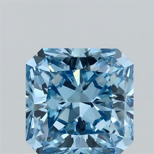 1.19 Carat Radiant Shaped, Ideal Cut, FANCY VIVID BLUE Color, VS1 Clarity, IGI Certified Lab Grown Diamond