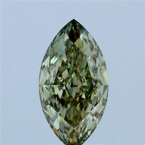 2.03 Carat Marquise Shaped, Ideal Cut, FANCY INTENSE GREEN Color, VVS2 Clarity, IGI Certified Lab Grown Diamond