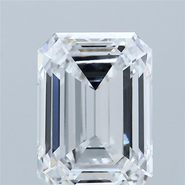 2.20 Carat Emerald Shaped, Ideal Cut, D Color, VVS2 Clarity, IGI Certified Lab Grown Diamond
