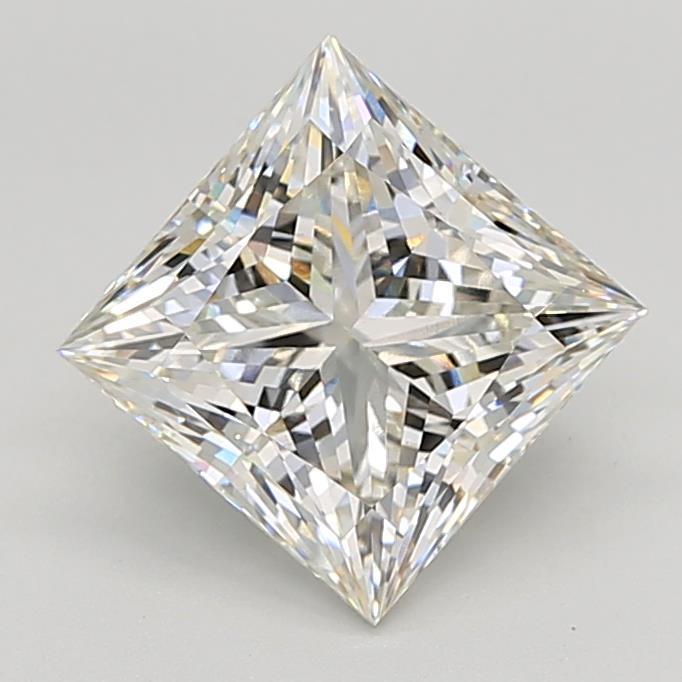 3.04 Carat Princess Shaped, Ideal Cut, H Color, VVS2 Clarity, IGI Certified Lab Grown Diamond