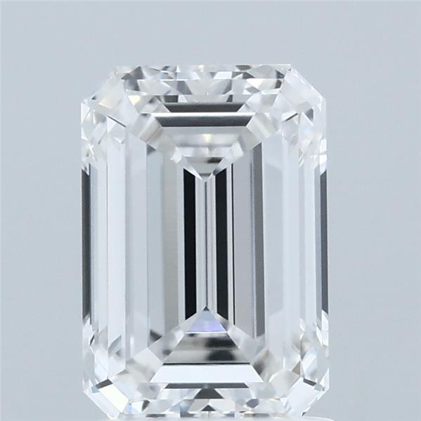 2.01 Carat Emerald Shaped, Ideal Cut, E Color, VVS2 Clarity, IGI Certified Lab Grown Diamond