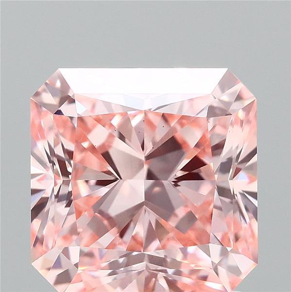 2.00 Carat Radiant Shaped, Ideal Cut, FANCY VIVID PINK Color, VS1 Clarity, IGI Certified Lab Grown Diamond
