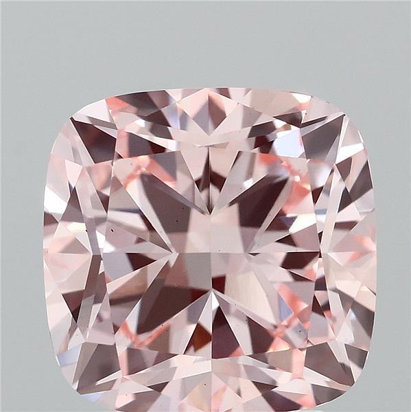 3.07 Carat Cushion Shaped, Ideal Cut, FANCY INTENSE PINK Color, VS1 Clarity, IGI Certified Lab Grown Diamond