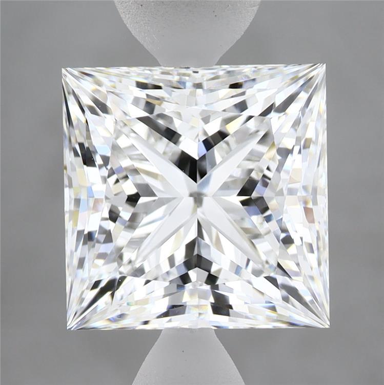 5.25 Carat Princess Shaped, Ideal Cut, E Color, VVS2 Clarity, IGI Certified Lab Grown Diamond