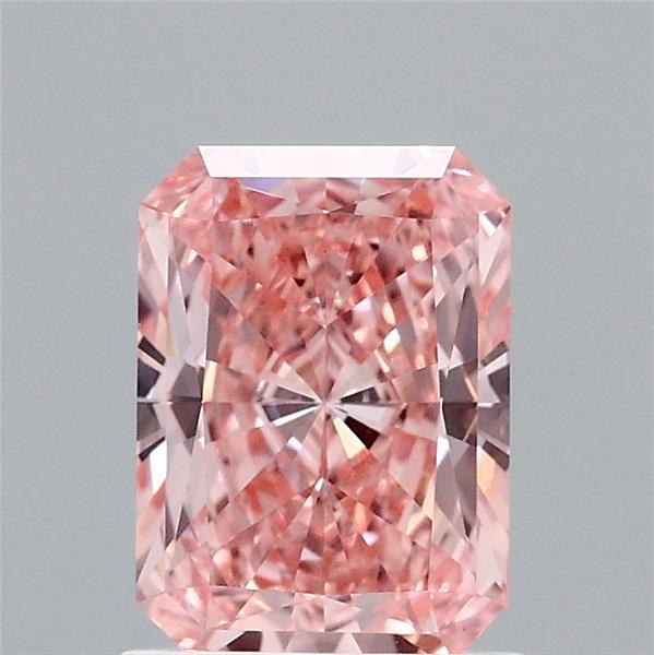 1.18 Carat Radiant Shaped, Ideal Cut, FANCY VIVID PINK Color, VS1 Clarity, IGI Certified Lab Grown Diamond