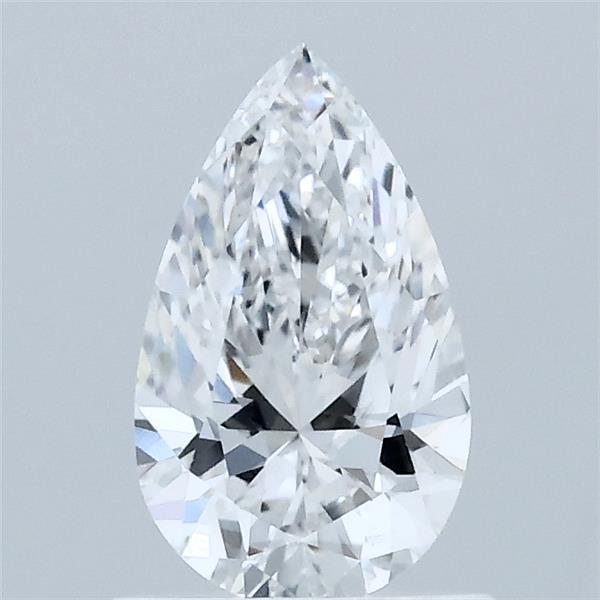 0.85 Carat Pear Shaped, Very Good Cut, D Color, VVS2 Clarity, IGI Certified Lab Grown Diamond