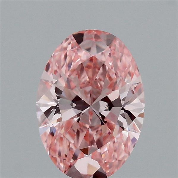 1.09 Carat Oval Shaped, Ideal Cut, FANCY VIVID PINK Color, VVS2 Clarity, IGI Certified Lab Grown Diamond