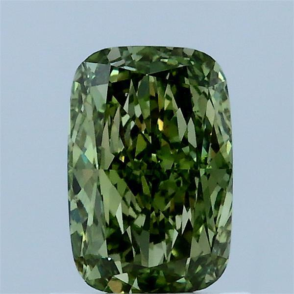 1.01 Carat Cushion Shaped, Ideal Cut, FANCY VIVID GREEN Color, VS1 Clarity, IGI Certified Lab Grown Diamond