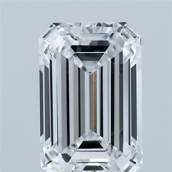 1.72 Carat Emerald Shaped, Ideal Cut, D Color, VS1 Clarity, IGI Certified Lab Grown Diamond