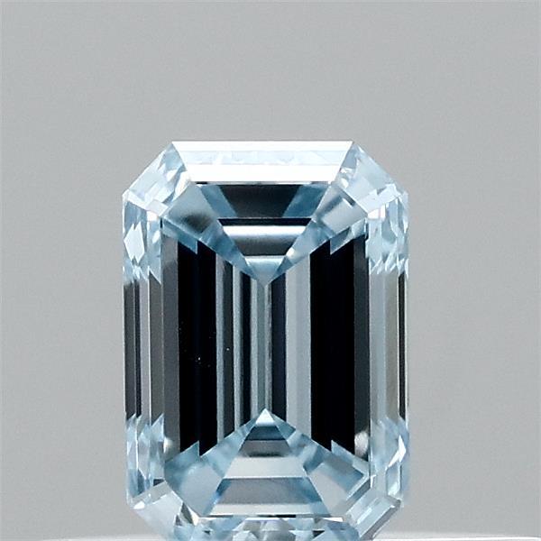 0.31 Carat Emerald Shaped, Excellent Cut, FANCY INTENSE BLUE Color, VVS2 Clarity, IGI Certified Lab Grown Diamond