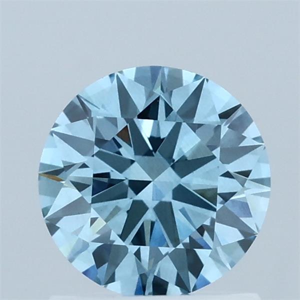 1.02 Carat Round Shaped, Ideal Cut, FANCY VIVID BLUE Color, SI1 Clarity, IGI Certified Lab Grown Diamond