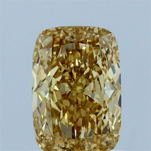 1.11 Carat Cushion Shaped, Ideal Cut, FANCY INTENSE YELLOW Color, VS2 Clarity, IGI Certified Lab Grown Diamond