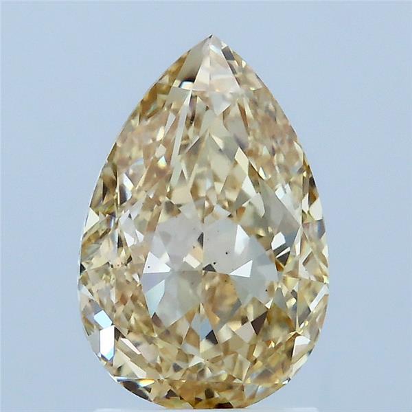 2.04 Carat Pear Shaped, Excellent Cut, FANCY LIGHT YELLOW Color, VS1 Clarity, IGI Certified Lab Grown Diamond