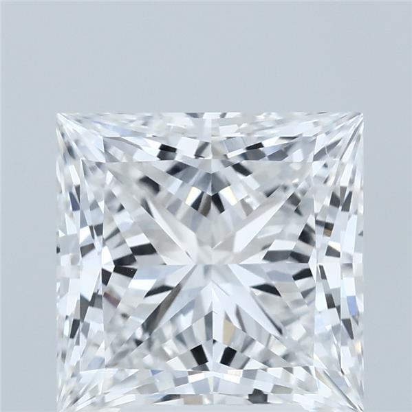 4.04 Carat Princess Shaped, Ideal Cut, E Color, VVS2 Clarity, IGI Certified Lab Grown Diamond