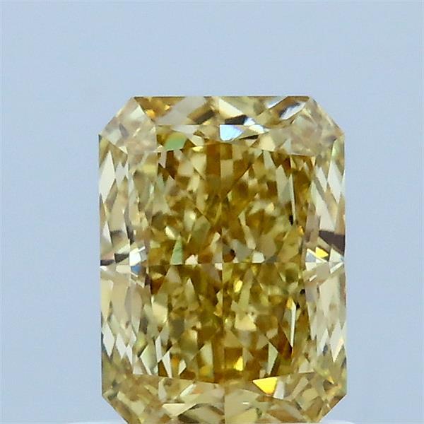 1.10 Carat Radiant Shaped, Ideal Cut, FANCY INTENSE YELLOW Color, VVS2 Clarity, IGI Certified Lab Grown Diamond