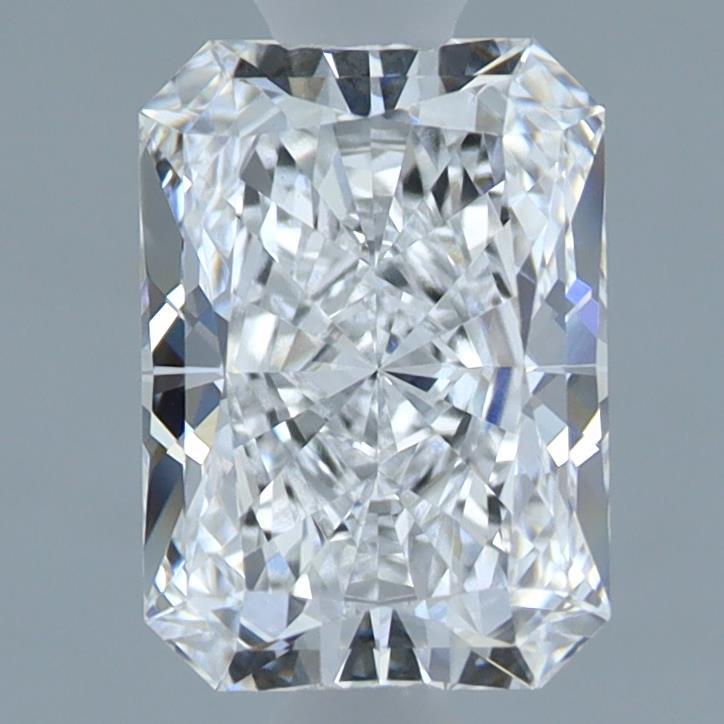 1.55 Carat Radiant Shaped, Ideal Cut, D Color, VVS2 Clarity, IGI Certified Lab Grown Diamond