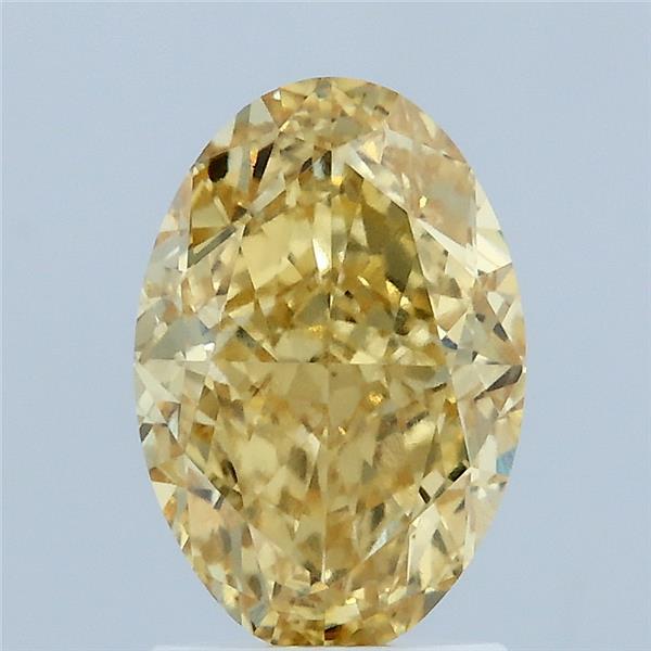 2.26 Carat Oval Shaped, Very Good Cut, FANCY INTENSE YELLOW Color, VVS2 Clarity, IGI Certified Lab Grown Diamond