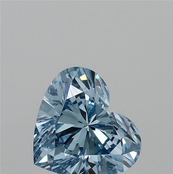 1.50 Carat Heart Shaped, Ideal Cut, FANCY VIVID BLUE Color, VS2 Clarity, IGI Certified Lab Grown Diamond