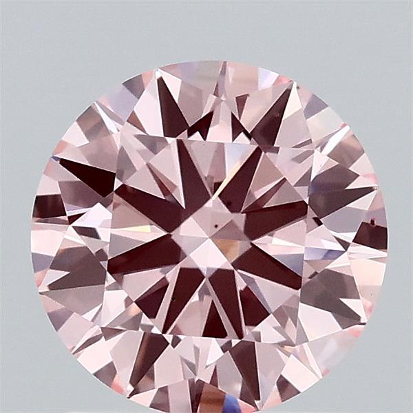 1.41 Carat Round Shaped, Excellent Cut, FANCY INTENSE PINK Color, VS2 Clarity, IGI Certified Lab Grown Diamond