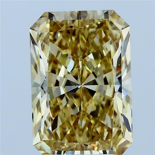 3.09 Carat Radiant Shaped, Ideal Cut, FANCY INTENSE YELLOW Color, VS1 Clarity, IGI Certified Lab Grown Diamond
