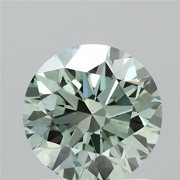 1.33 Carat Round Shaped, Ideal Cut, FANCY INTENSE GREEN Color, VS1 Clarity, IGI Certified Lab Grown Diamond