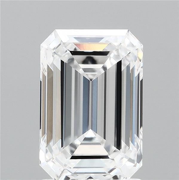 2.06 Carat Emerald Shaped, Ideal Cut, D Color, VVS1 Clarity, IGI Certified Lab Grown Diamond