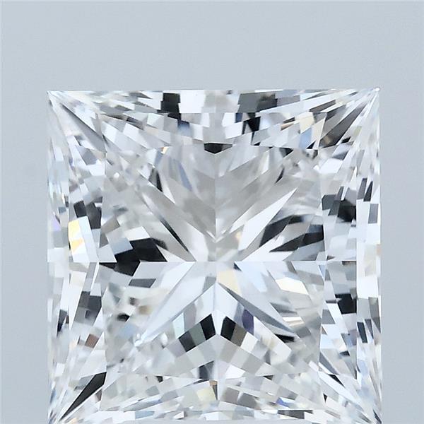 5.01 Carat Princess Shaped, Ideal Cut, E Color, VVS2 Clarity, IGI Certified Lab Grown Diamond