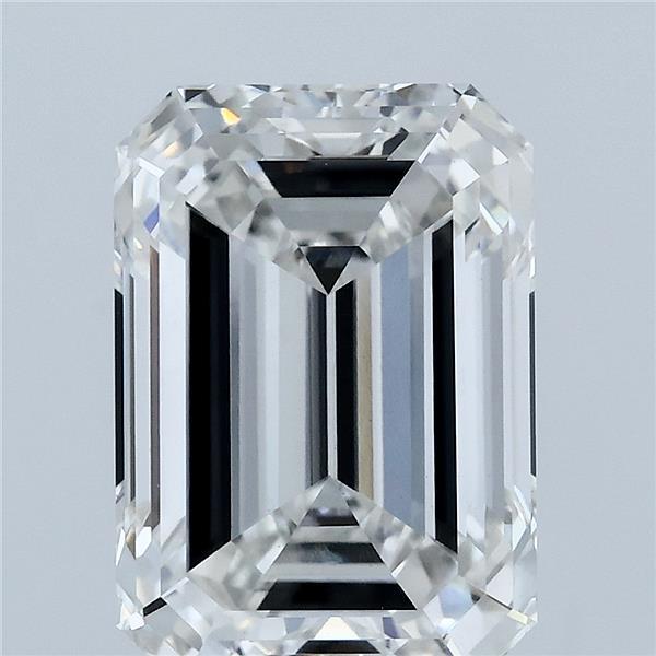 5.31 Carat Emerald Shaped, Ideal Cut, F Color, VS2 Clarity, IGI Certified Lab Grown Diamond