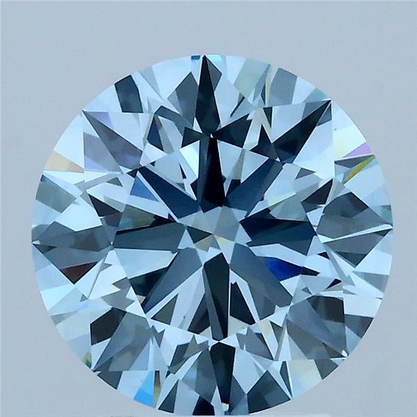 2.87 Carat Round Shaped, Ideal Cut, FANCY VIVID BLUE Color, VS1 Clarity, IGI Certified Lab Grown Diamond