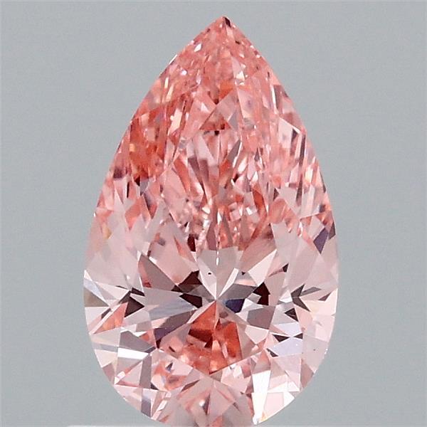 0.92 Carat Pear Shaped, Excellent Cut, FANCY VIVID PINK Color, VS1 Clarity, IGI Certified Lab Grown Diamond