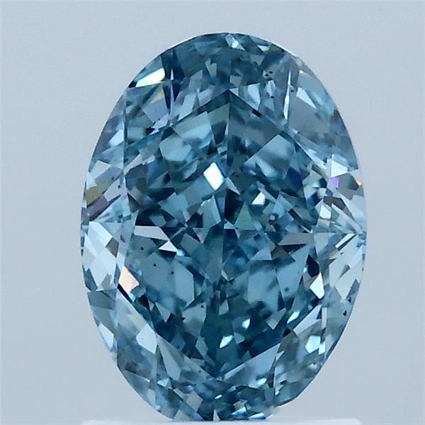 1.56 Carat Oval Shaped, Excellent Cut, FANCY VIVID BLUE Color, VS2 Clarity, IGI Certified Lab Grown Diamond