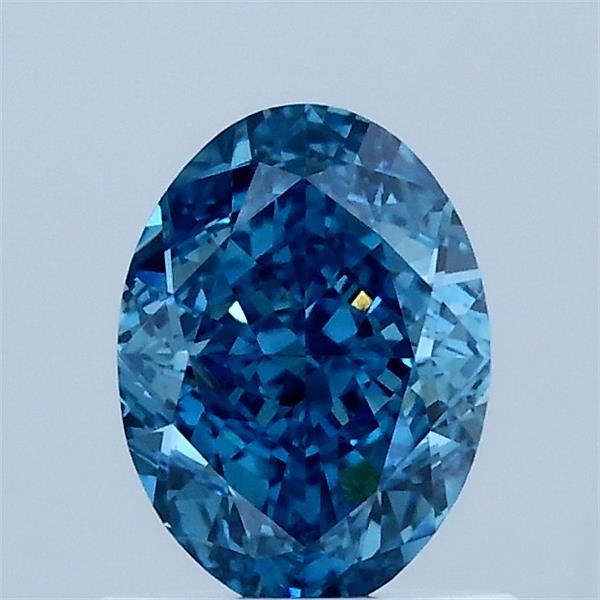 1.03 Carat Oval Shaped, Excellent Cut, FANCY VIVID BLUE Color, VS2 Clarity, IGI Certified Lab Grown Diamond