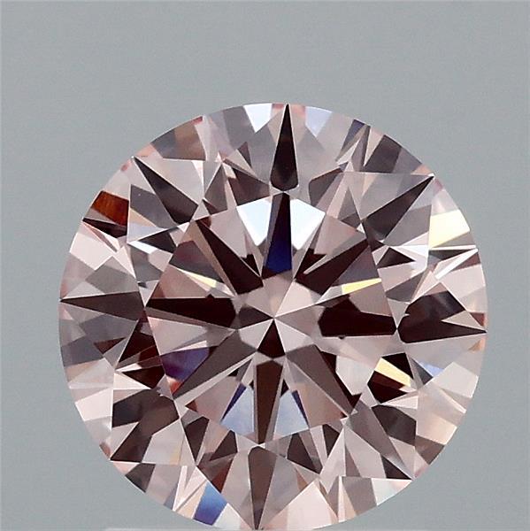1.70 Carat Round Shaped, Ideal Cut, FANCY INTENSE PINK Color, VVS2 Clarity, IGI Certified Lab Grown Diamond