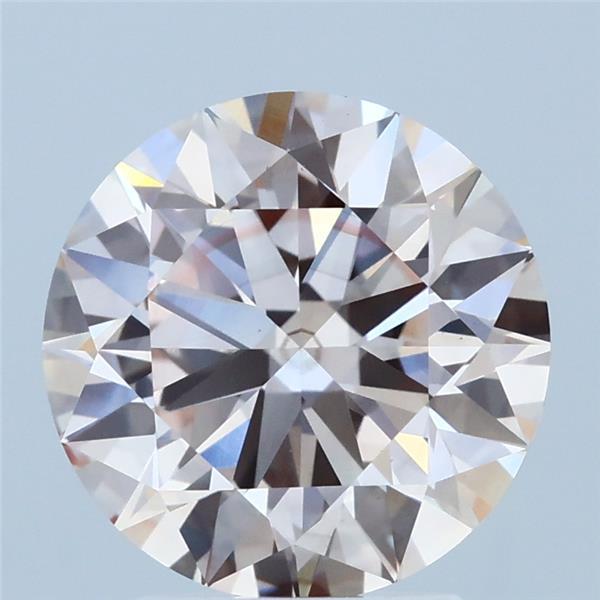 3.00 Carat Round Shaped, Excellent Cut, LIGHT PINK Color, VS2 Clarity, IGI Certified Lab Grown Diamond